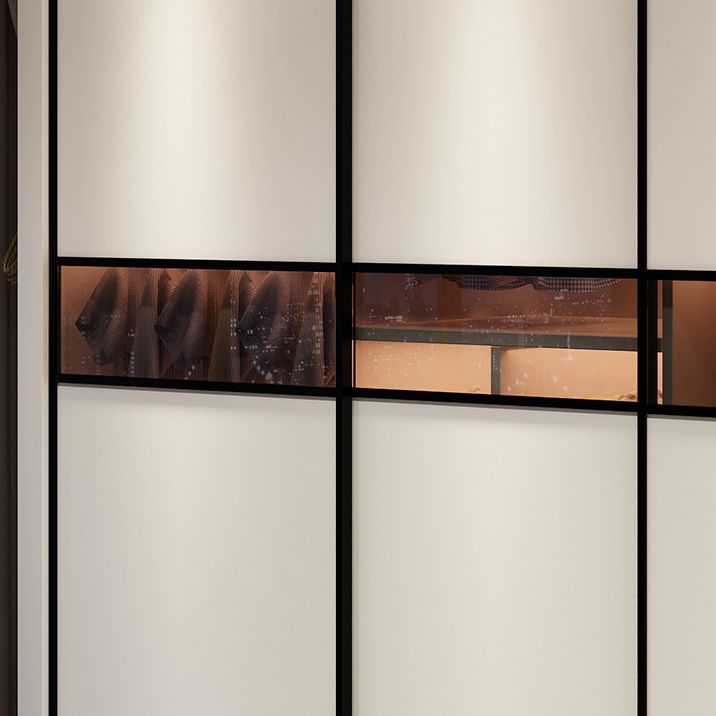 Engineered Wood Wardrobe Cabinet White Modern Wardrobe with Drawer Clearhalo 'Armoires & Wardrobes' 'armoires_wardrobes' 'Bedroom Furniture' 'furn' 'furn_armoires_wardrobes' 'Furniture' 1200x1200_9409c4fa-9004-429c-9128-7e2e83af8ee1