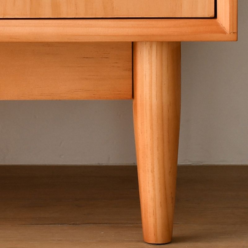 Scheda laterale in legno massiccio a buffet moderno con armadi e cassetti