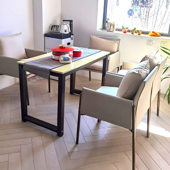 Gestoffeerde matte afwerking eetstoel designerstijl thuis stevige achterstoel stoel