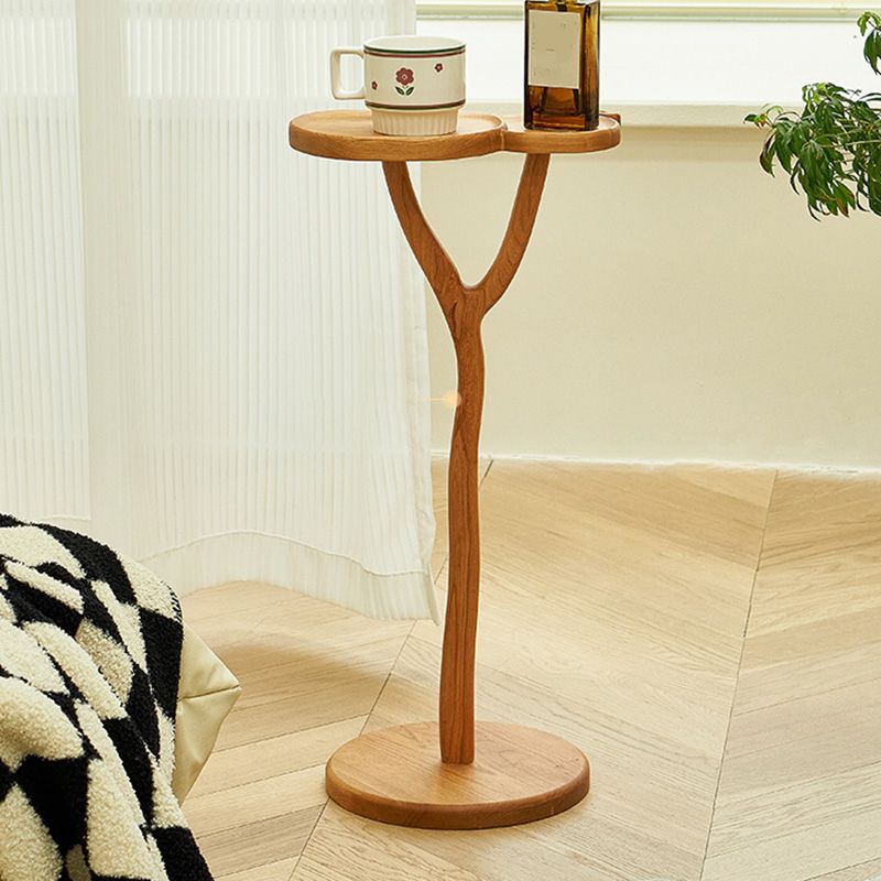 Solid Wood Corner Table Contemporary Side End Table Oval Pedestal Clearhalo 'Coffee & Accent Tables' 'End & Side Tables' 'end_side_tables' 'furn' 'furn_end_side_tables' 'Furniture' 'Living Room Furniture' 1200x1200_940a84c7-6099-48d1-9970-fad8dada8a82