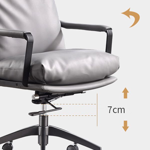 Modern Desk Chair Leather Computer Chair High-Back/Mid-Back Chair Clearhalo 'furn' 'furn_office_chair' 'Furniture' 'Office Chairs' 'Office Furniture' 'office_chair' 1200x1200_940ba7c5-1368-4bbc-863b-9d85f620029f