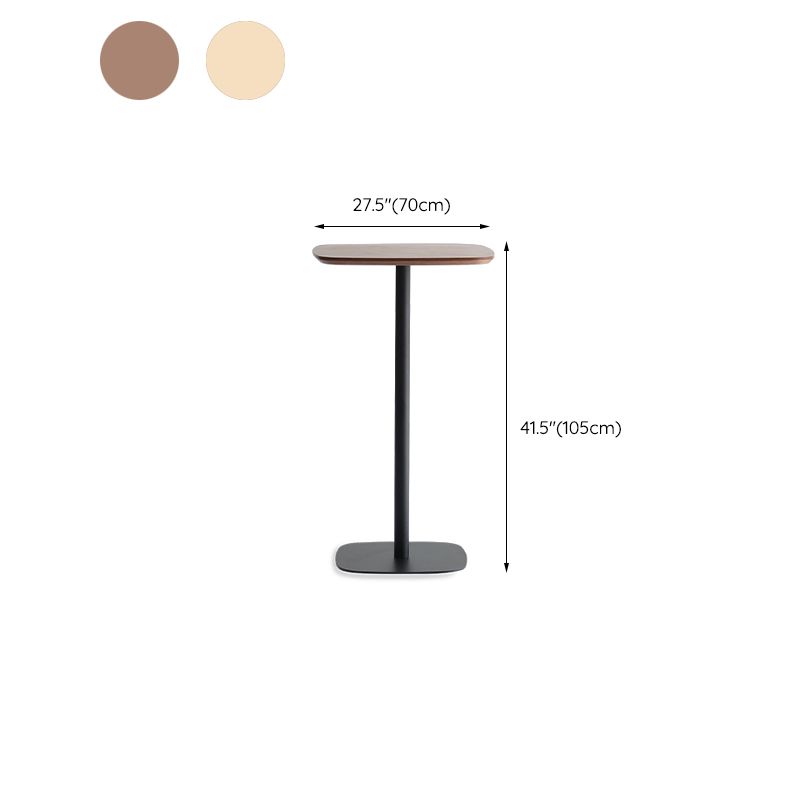 Tavolo da barretto in metallo e glam legno con base di piedistallo