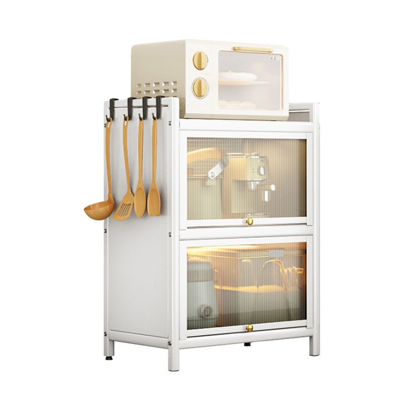 Dining Room Minimalism Buffet Server Glass Doors Metal Frame Dining Server Clearhalo 'buffet_sideboard' 'Buffets & Sideboards' 'furn' 'furn_buffet_sideboard' 'Furniture' 'Kitchen & Dining Furniture' 1200x1200_940c5768-0a11-421b-ac60-c3301bd1f1ff