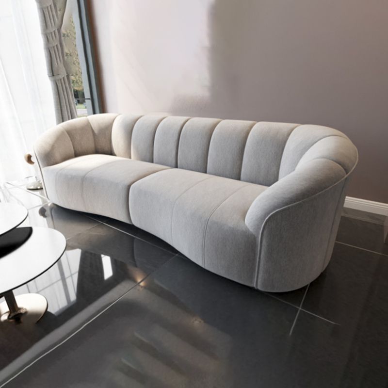 Divano a smoking ad alto smoking da 29,52 "divano in tessuto moderno a 3/4 posti grigio