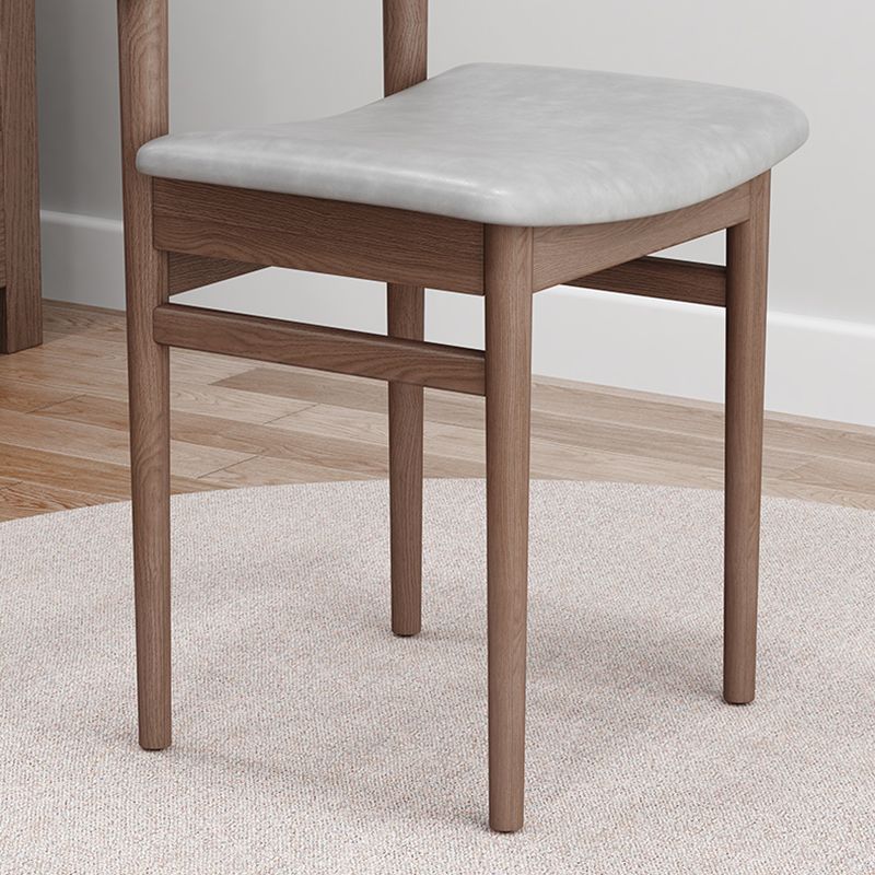 Traditional Wood Dining Armless Chair Faux Leather Dining Chairs for Home Use Clearhalo ' kitchen&dining_furn' 'Dining Chairs' 'Dining Tables & Seating' 'dining_chair' 'Furniture' 'furniture_dining_chair' 'Kitchen & Dining Furniture' 'kitchen' 1200x1200_940fd5b0-2068-4b11-a4cb-45b684d29329