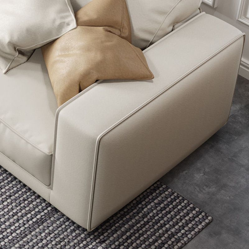 Glam Style Sectional Latex Upholstery Filled Faux Leather White/grey/black/orange Sofa Clearhalo 'furn' 'furn_sectionals' 'Furniture' 'furniture_sectionals' 'Living Room Furniture' 'Sectionals' 1200x1200_9410104d-55a5-4555-9d8b-98bd773c4b4c