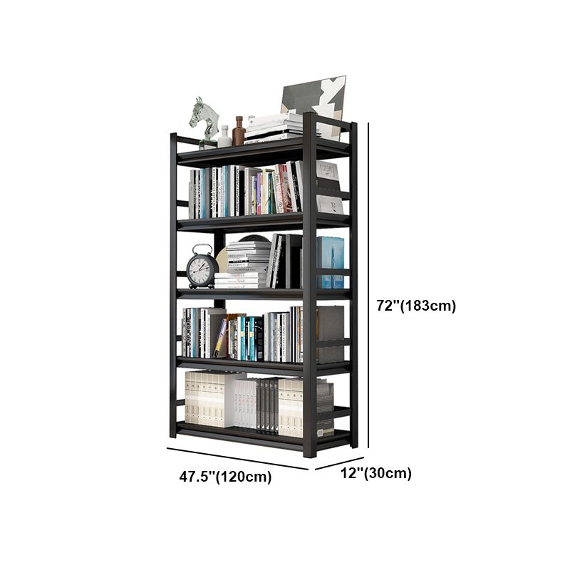 Metal Open Etagere Bookshelf Black Industrial Vertical Bookshelf for Home Clearhalo 'Bookcases' 'furn' 'furn_bookcases' 'Furniture' 'furniture_bookcases' 'kitchen' 'kitchen_bookcases' 'Living Room Furniture' 'Office Furniture' 1200x1200_94123e9f-5397-4d67-bd21-7a1a468ccbc8
