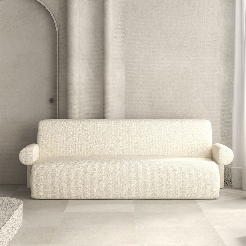 Contemporary Wool Sofa with Tight Back and Recessed Arm,35.43" W