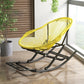 Fer Base moderne Rocking Chair Lounge Lounge Lazy Chaise pour balcon