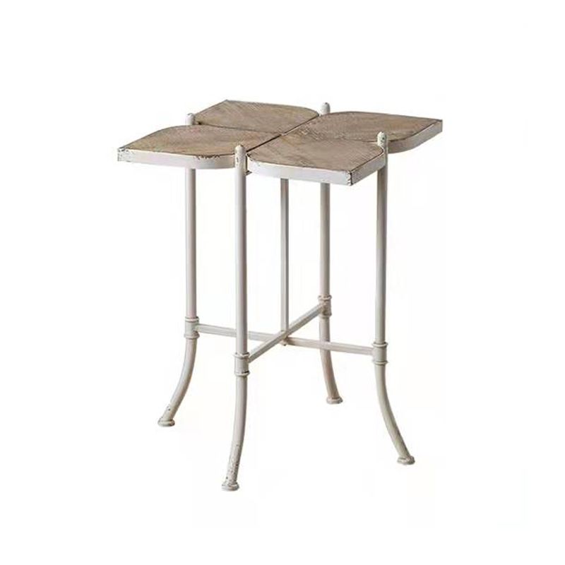 Mesa de madera de madera sólida Mesa lateral angustiada del país francés en marrón