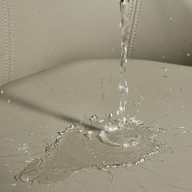 Silla de espalda sólida sillas laterales de comedor de cuero de estilo industrial