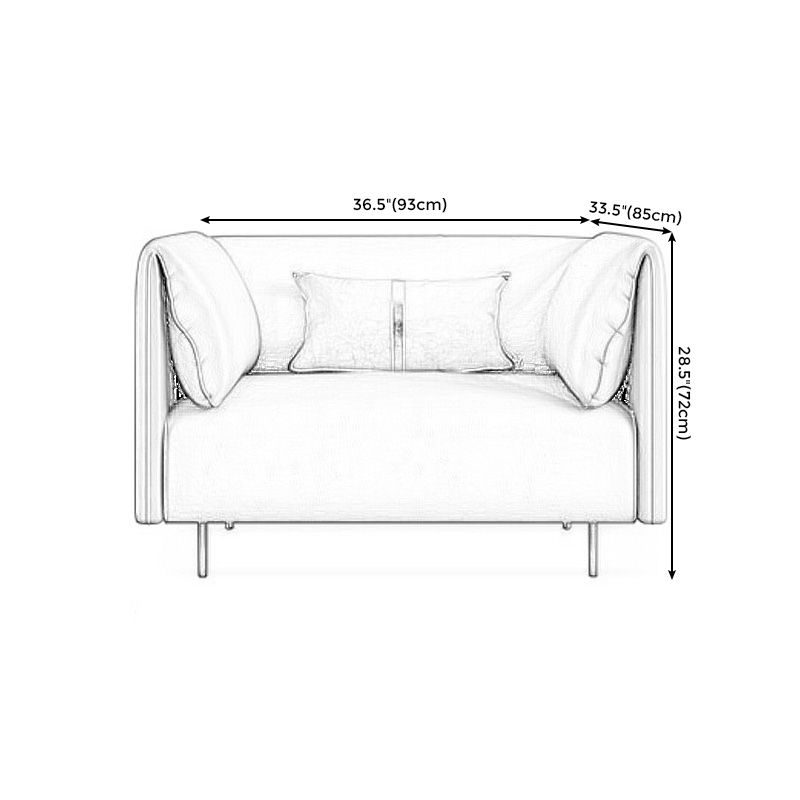 Pillow Top Arm Sofa Modernism Faux Leather 28.35-In High Sofa Clearhalo 'furn' 'furn_sofas' 'Furniture' 'furniture_sofas' 'kitchen' 'kitchen_sofas' 'Living Room Furniture' 'Sofa' 'sofas' 1200x1200_94191537-441d-40b0-ba11-f2241e33475a