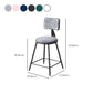 Contemporary Style Barstool Round Low Back Bar Stool with Black Frame Clearhalo 'Bar Furniture' 'Bar Stools' 'bar_stools' 'furn' 'furn_bar_stools' 'Furniture' 'Kitchen & Dining Furniture' 1200x1200_941ab5ed-96dd-406e-9ca0-ec49cf5bd483