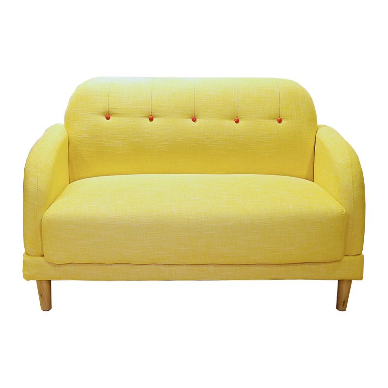 現代の房状のスプリットバックスタンダードスクエアアームリビングルームソファ