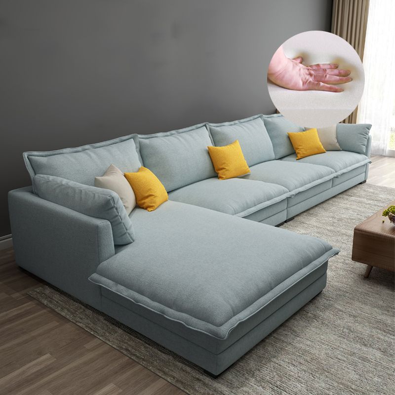 35,43 "H divano e chaise del braccio top a cuscino con miscela di cotone per soggiorno