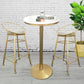 Glam Style Gold Metal Bar Table White Top Specialty Indoor Bistro Table Clearhalo 'Bar Furniture' 'Bar Tables' 'bar_tables' 'Furniture' 'furniture_bar_tables' 'Kitchen & Dining Furniture' 'kitchen&dining_furn' 'kitchen' 1200x1200_941fa73c-9398-468c-83bd-63237b5cd3ed