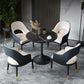 Glam Style Sintered Stone Black Dining Room Set with Round Table Formal Dining Table Furniture Clearhalo 'Dining Room Sets' 'Dining Tables & Seating' 'dining_room_set' 'furn' 'furn_dining_room_set' 'Furniture' 'furniture_dining_room_set' 'Kitchen & Dining Furniture' 'kitchen&dining_furn' 'kitchen' 1200x1200_94213443-e6c7-4a70-8356-a63a2581a1ce