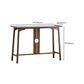 Mesa de consola moderna de mediados de siglo Mesa de consola de rectángulo de madera maciza marrón oscuro