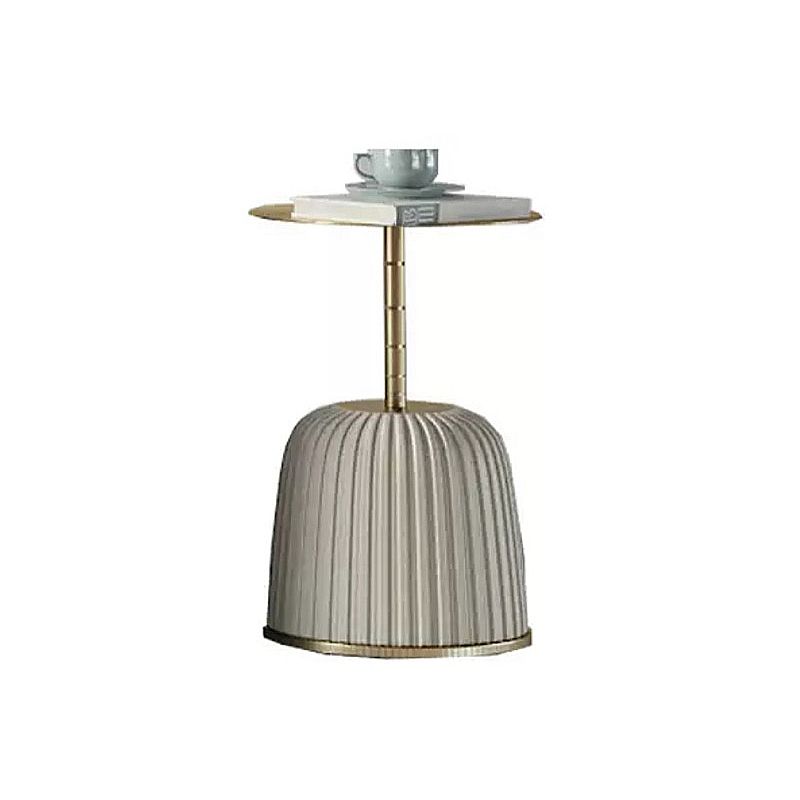 Tavolino in stile impiallacciatura in ceramica in stile moderno con forma circolare