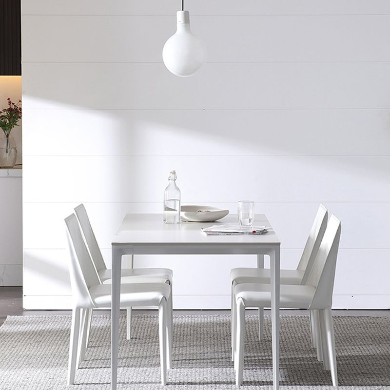 Parsons Armless Dining Chairs Indoor Dining Room Faux Leather Side Chair Clearhalo 'Dining Chairs' 'Dining Tables & Seating' 'dining_chair' 'furn' 'furn_dining_chair' 'Furniture' 'Kitchen & Dining Furniture' 1200x1200_94247d32-c6ab-44bf-8b76-f4170561a7ba