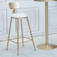 Nordischer Barhocker, runder Barhocker mit Metallbeinen
