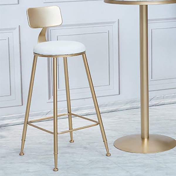 Nordischer Barhocker, runder Barhocker mit Metallbeinen