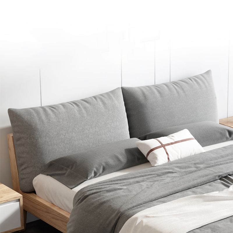 Legno a basso profilo a basso profilo imbottito Nordic da 35,43 pollici H-letto con testiera