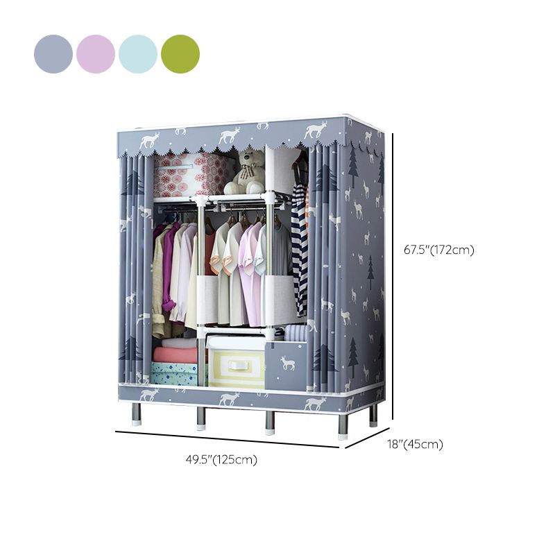 Steel Wardrobe Closet with Legs Modern Wardrobe Cabinet for Home Clearhalo 'Armoires & Wardrobes' 'armoires_wardrobes' 'Bedroom Furniture' 'furn' 'furn_armoires_wardrobes' 'Furniture' 1200x1200_94270f57-c56e-49a2-920c-f58349d66324