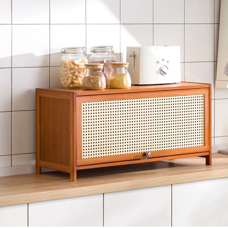 Mid-Century Modern Rectangle Cabinet with Wicker&Rattan Doors Clearhalo 'Cabinets & Chests' 'cabinets_chests' 'furn' 'furn_cabinets_chests' 'Furniture' 'Living Room Furniture' 1200x1200_9428b134-1046-4416-879e-9575a7c2017e