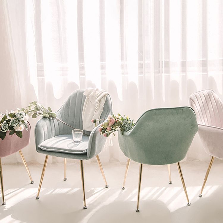 Scandinavian Style Upholstered Side Chairs Solid Back Arm Dining Chairs for Home Use Clearhalo ' kitchen&dining_furn' 'Dining Chairs' 'Dining Tables & Seating' 'dining_chair' 'furn' 'furn_dining_chair' 'Furniture' 'furniture_dining_chair' 'Kitchen & Dining Furniture' 'kitchen' 1200x1200_94298370-a478-41d4-b3a7-388f24284bc1