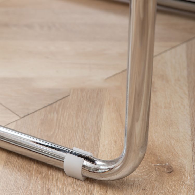 インダストリアルスタイルのサイドチェアレザーオープンバックインドアダイニングチェア