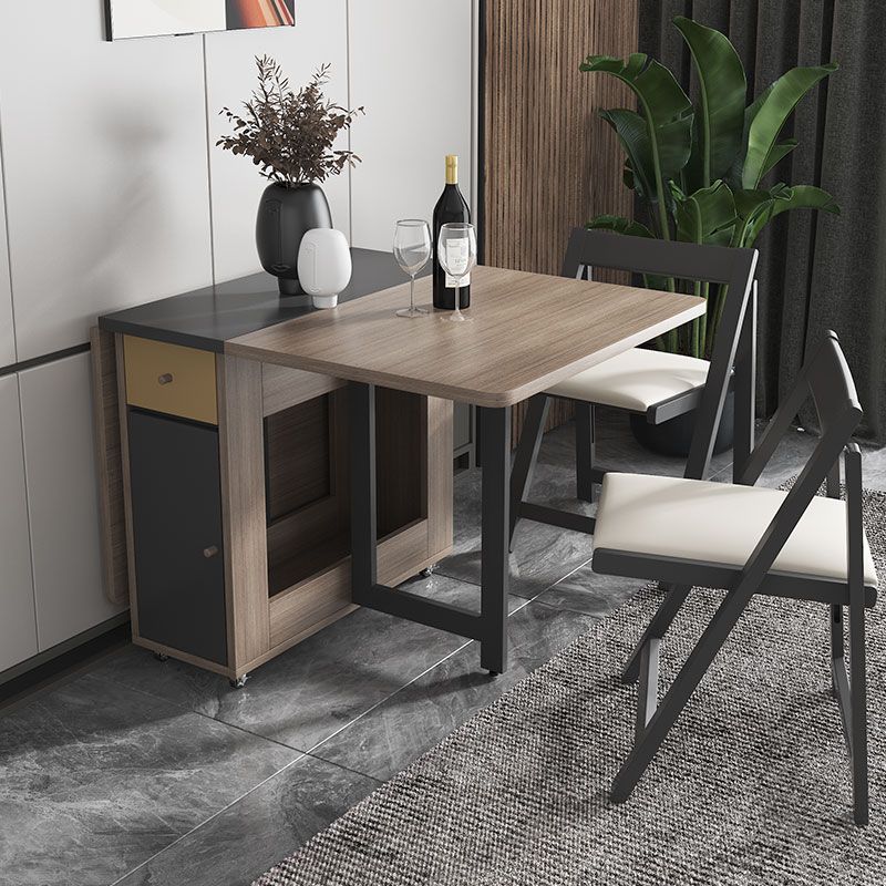 1/3/5 pezzi Forma rettangolare sedia da pranzo contemporanea e set da tavolo