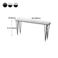 Modern Marble Pub Table with Rectangle Table Top Black Legs Table - 42" H Clearhalo 'Bar Furniture' 'Bar Tables' 'bar_tables' 'furn' 'furn_bar_tables' 'Furniture' 'furniture_bar_tables' 'Kitchen & Dining Furniture' 1200x1200_942b3fee-a62c-4b2e-aab2-52c0e8524f6b