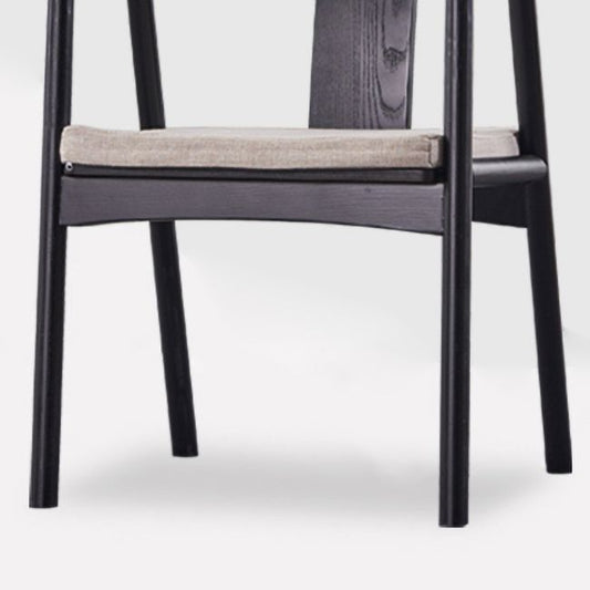 Traditional Home Wood Dining Chair Open Back Dining Side Chair with Arm Clearhalo ' kitchen&dining_furn' 'Dining Chairs' 'Dining Tables & Seating' 'dining_chair' 'furn' 'furn_dining_chair' 'Furniture' 'furniture_dining_chair' 'Kitchen & Dining Furniture' 'kitchen' 1200x1200_942b8400-3de0-455e-8b7a-7801c1b7f66e