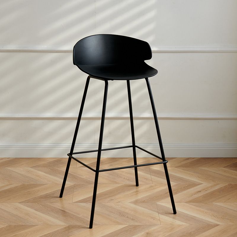 Nordic Style Metal Bar-stool Plastic Counter Bar Stool for Indoor Use Clearhalo 'Bar Furniture' 'Bar Stools' 'bar_stools' 'furn' 'furn_bar_stools' 'Furniture' 'Kitchen & Dining Furniture' 1200x1200_942c5d2e-46e1-463a-94bd-9cd5f7d27cca