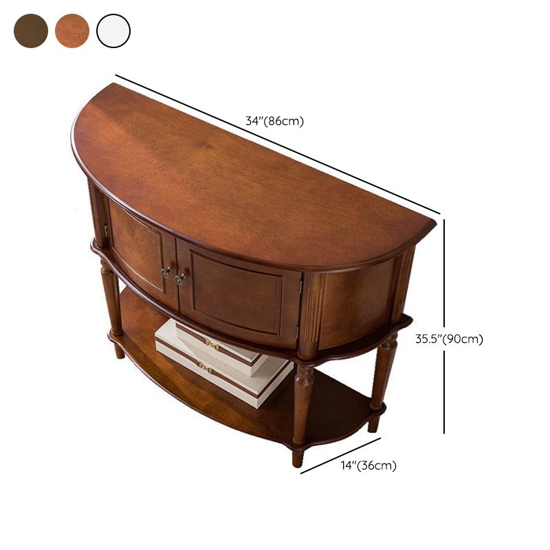 Mid-Century Modern Wooden End Table Half Moon Accent Table for Hall Clearhalo 'Console Tables' 'console_tables' 'Entry & Mudroom Furniture' 'furn' 'furn_console_tables' 'Furniture' 1200x1200_942ca2ed-3b62-4eea-9c25-c3a31f15d9b4