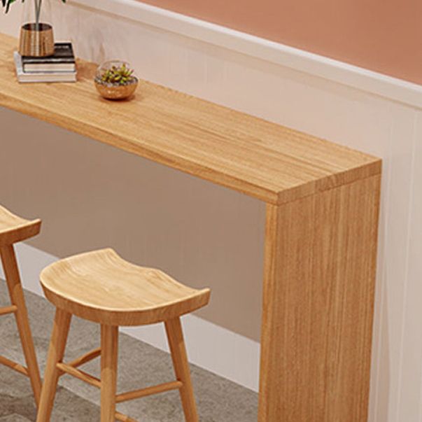 Light Brown Industrial Style Bar Table Solid Wood Indoor Casual Bar Table Clearhalo 'Bar Furniture' 'Bar Tables' 'bar_tables' 'furn' 'furn_bar_tables' 'Furniture' 'furniture_bar_tables' 'Kitchen & Dining Furniture' 1200x1200_942dce6d-a782-4973-ab9c-9f332f704a24