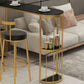 Glam Style Fixed Bar Table 1/2/3 Pieces Stone Counter Table for Dining Room Clearhalo 'Bar Furniture' 'furn' 'furn_home_bar_bar_sets' 'Furniture' 'Home Bars & Bar Sets' 'home_bar_bar_sets' 'Kitchen & Dining Furniture' 1200x1200_942e542b-f749-4aa3-85b1-934567ef6b4c