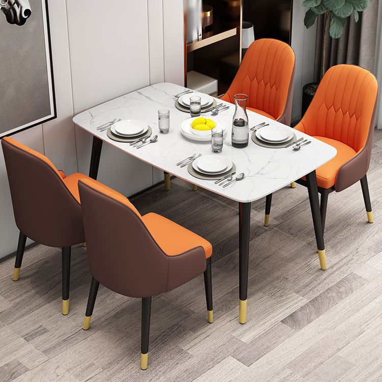Metal Scandinavian Style Dining Chair Parsons Dining Room Arm Chair for Home Clearhalo ' kitchen&dining_furn' 'Dining Chairs' 'Dining Tables & Seating' 'dining_chair' 'furn' 'furn_dining_chair' 'Furniture' 'furniture_dining_chair' 'Kitchen & Dining Furniture' 'kitchen' 1200x1200_9431451b-00c3-4cc1-a40f-ee7f7f670752