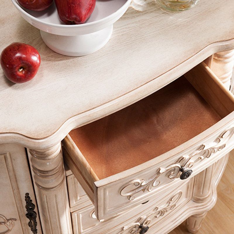 Cómoda de almacenamiento de madera maciza Cómoda de almacenamiento tradicional con 3/4/5 cajones