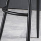 Taburete de bar industrial de piel sintética para interiores con patas de metal