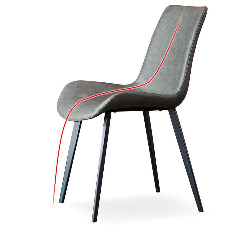 Metal Industrial Dining Room Chair Metallic Finish Solid Back Dining Chair Clearhalo ' kitchen&dining_furn' 'Dining Chairs' 'Dining Tables & Seating' 'dining_chair' 'furn' 'furn_dining_chair' 'Furniture' 'furniture_dining_chair' 'Kitchen & Dining Furniture' 'kitchen' 1200x1200_94353cb7-af03-44ea-870c-eb2009fa53dd