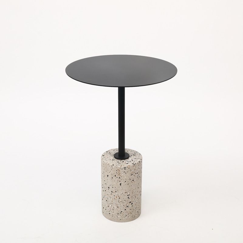 Mid-century Modern Cocktail Table Metal Iron Round Coffee Table with Top Clearhalo 'Coffee & Accent Tables' 'End & Side Tables' 'end_side_table' 'end_side_tables' 'furn' 'furn_end_side_tables' 'Furniture' 'furniture_end_side_table' 'Living Room Furniture' 1200x1200_94367c79-11ce-4396-a899-6c7bb967b24c