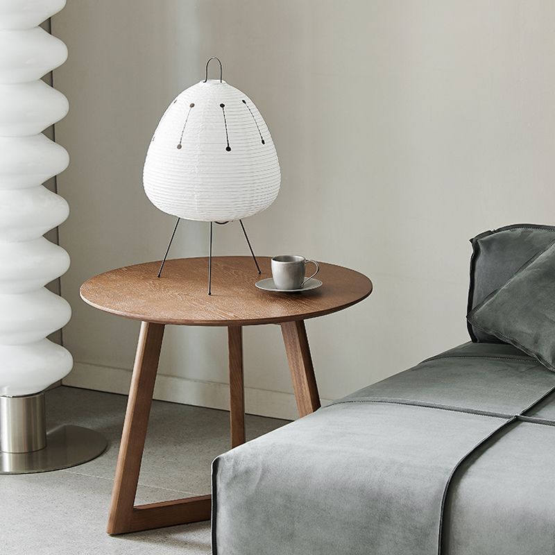 Tableau latérale rond en bois massif en bois massif scandinave 19,6 pouces