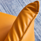 Leather Lounge Chair Solid Color Arms Included Chair with Black Legs