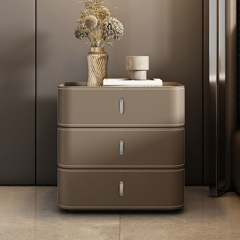 Glam Accent Table Table table de nuit en pierre avec 3 tiroirs