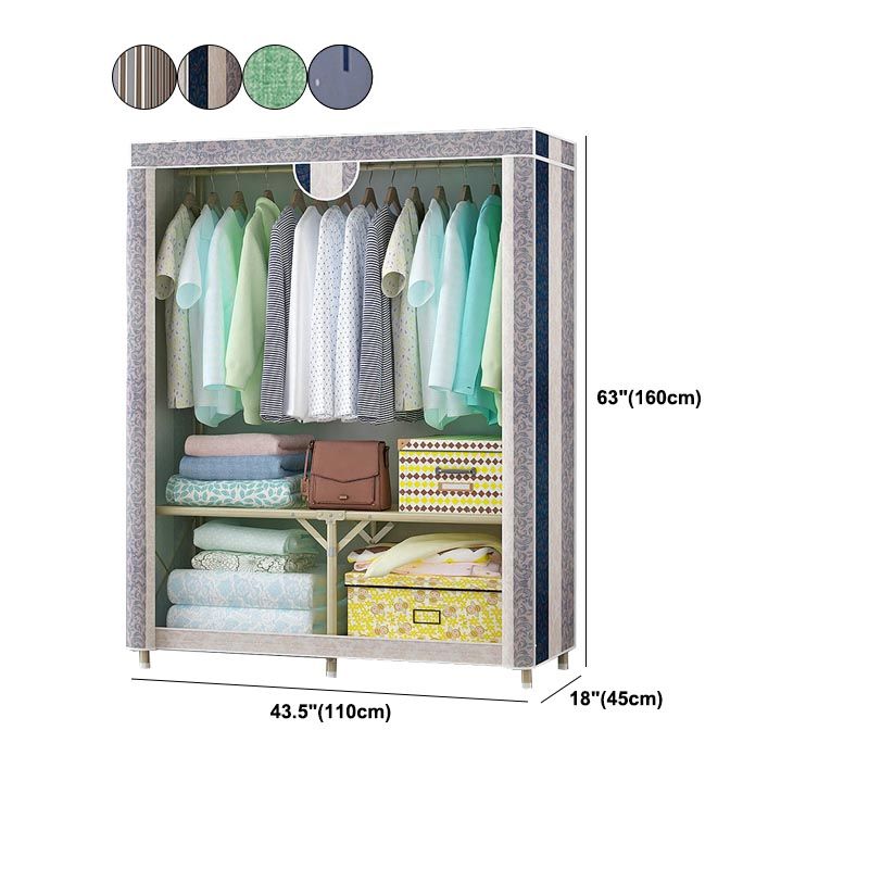 Hedendaagse stijl garderobe stalen slaapkamer garderobe kast met deur