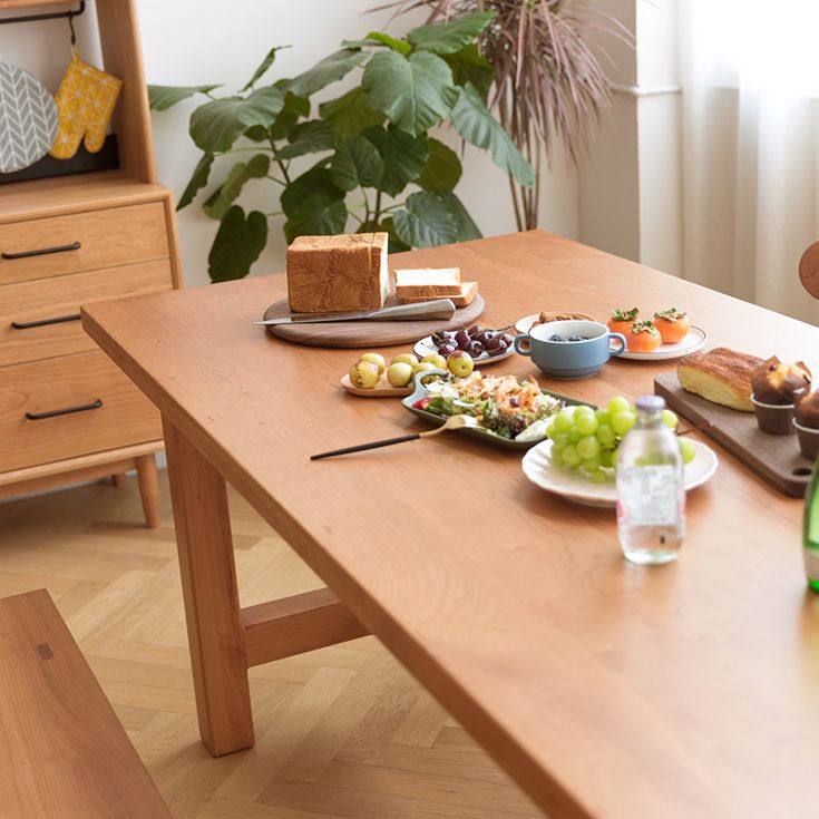 Solid Pine Wood Dining Table Modern Rectangle Table with Trestle Base Clearhalo ' dining_table' 'Dining Tables & Seating' 'Dining Tables' 'furn' 'furn_dining_table' 'Furniture' 'furniture_dining_table' 'Kitchen & Dining Furniture' 'kitchen&dining_furn' 'kitchen' 'kitchen_dining_table' 1200x1200_943ca8e0-29b1-444e-bd74-83120a7de2d6