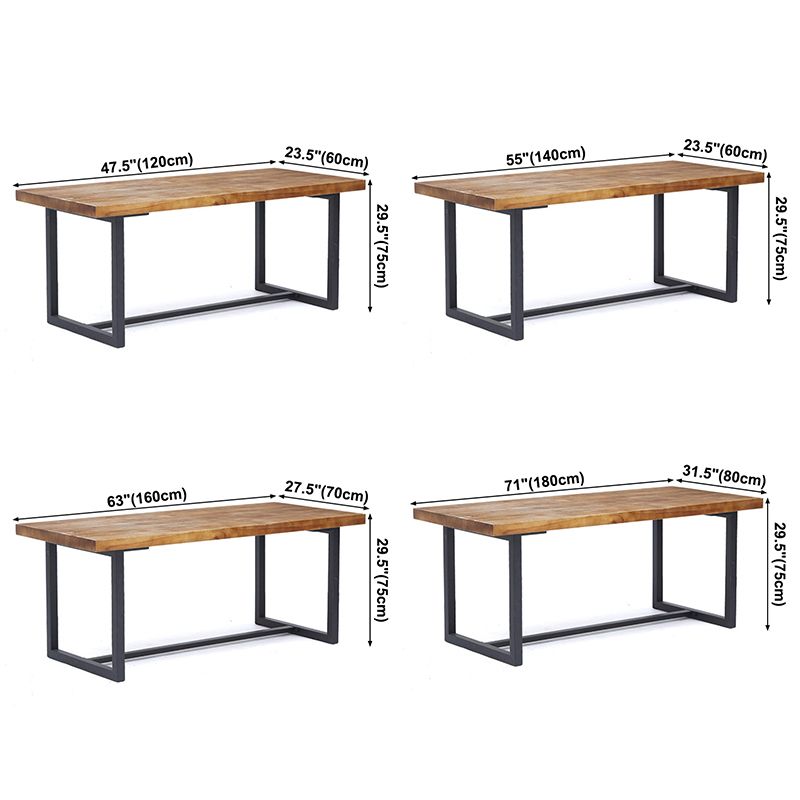 Industrial Dining Site Table Solid Wood Dining Room Furniture with Trestle Base Clearhalo ' dining_table' 'Dining Tables & Seating' 'Dining Tables' 'furn' 'furn_dining_table' 'Furniture' 'furniture_dining_table' 'Kitchen & Dining Furniture' 'kitchen&dining_furn' 'kitchen' 'kitchen_dining_table' 1200x1200_943d8a0c-bfa2-4406-8dcc-8dfdaa756a74