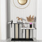 Rectangle Shape Contemporary Console Table Stone Sofa Table in White